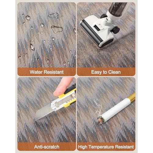 Blvornl Large Office Chair Mat for Hardwood Floor, Rolling Chair Chair Mat for Hard Wood, Large Anti-Slip Hard Floor Protector, Heavy Duty Computer Desk Rug for Office and Home 53"*45"