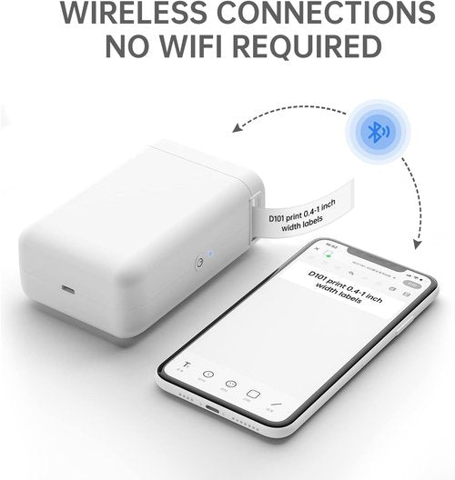 NIIMBOT Label Maker D101 - Portable Wireless Label Printer with Multiple Templates | USB Rechargeable for Home & Office Organization