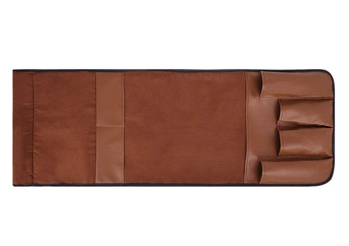 Luxury Leather Sofa Armrest Organizer, Non-slip Couch Sofa Chair Caddy with 5 Pockets for Phone, Book, Magazines, Tablet, Remote Control Holder Recliner Couch Tidy Hanging Storage Bag Arm Chair Tray