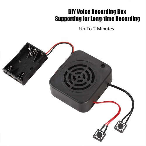 Wendry Voice Recording Box, DIY Voice Message Box, Replaceable Built in Sound Recording Module for DIY Audio Cards Gift Box for Stuffed Animal Inserts and Craft Projects(2min)