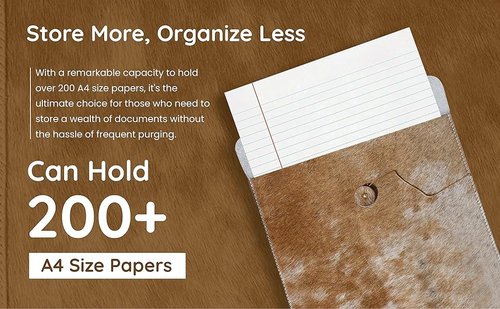 TUZECH Handmade Leather Document Holder Mailing Envelope, Office & Work Resume Sales Portfolio Binder Folder-Interview/Legal Document Organizer (Mix Dark Shades)