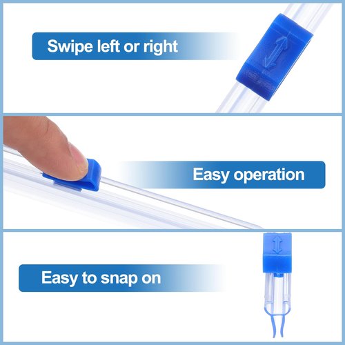 PATIKIL 4pcs Plastic Wrap Cutter, 19in Plastic Wrap Slide Cutter Snap Card Slot Installation Replacement for Aluminum Foil Wax Paper Parchment Paper Wrap Dispenser, Blue