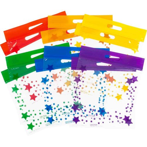 Really Good Stuff Group-6 Color Storage Bags - Set of 12