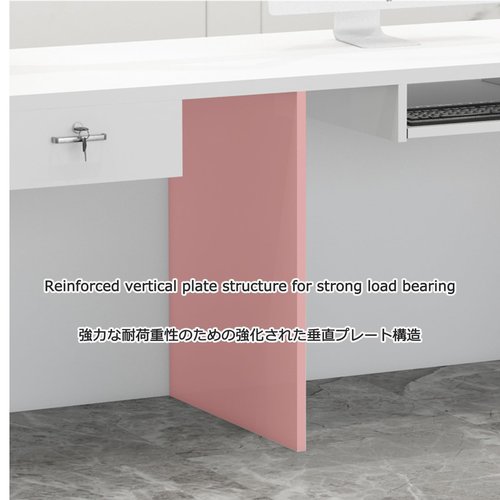 HOFUNTRE Office Reception Counter，Modern Reception Desk，Desk Receptionist ，Applicable to Various Scenes, Stable Structure, Versatile Space Style, LED Light Strip Embellishment(White and Wood,140cm)