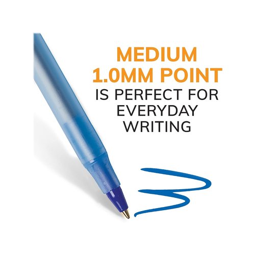 BIC Round Stic Xtra Life Blue Ballpoint Pens, Medium Point (1.0mm), 500-Count Pack of Bulk Pens, Flexible Round Barrel for Writing Comfort, No. 1 Selling Ballpoint Pens