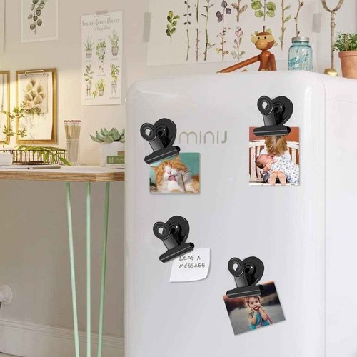 VNDUEEY 90 Pack Black Magnetic Clips Fridge Magnets Refrigerator Magnet, Whiteboard Magnets Magnet Clips for Locker, Clip Magnets for Home, School, Office, Teaching