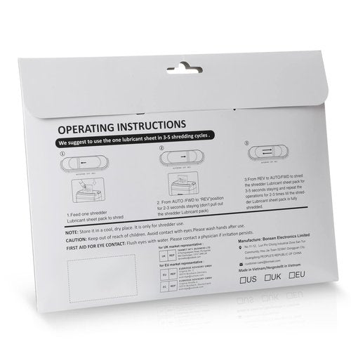 Bonsaii Paper Shredder Lubricant Sheets, 24-Pack (8.4 x 5.9 inch/Piece)