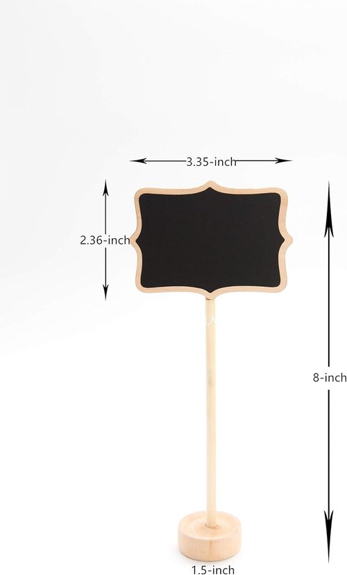 Skiennix 15 Pack Mini Chalkboard Signs - Water-Based Chalk Included | Perfect for Weddings & Events