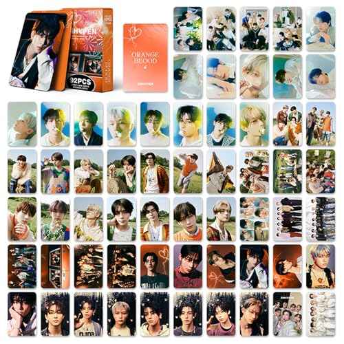 92 PCS Photocards Orange Blood Mini Album 60 PCS Lomo Cards Set, 32 PCS Kpop Stickers, Gift Merchandise for Boys and Girls