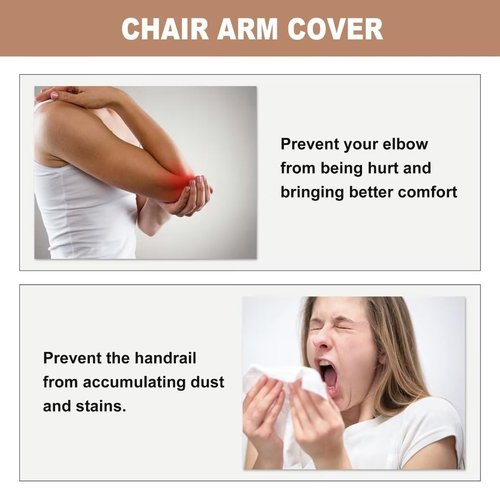 SARAFLORA Office Chair-Arm Cover Stretchable Stain Resistant Spandex Stretch Computer Chair Slipcover for Desk Chairs Arm, Black