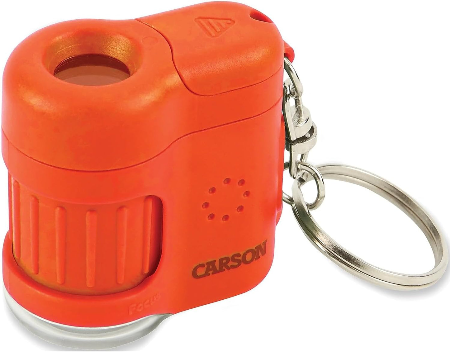 Carson MicroMini 20x Pocket Microscope - Lighted with UV & LED Flashlight, Orange (MM-280O)