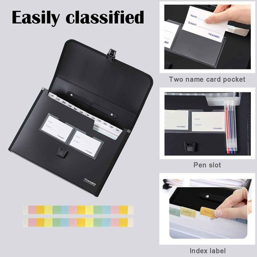 Accordion File Organizer, TRANBO Letter Size/A4 Expanding File Folder