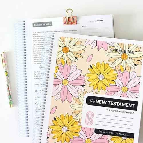 The Bible In A Year: A 52-Week Study, Spiral Bible Study Guide, 52-Week Bible Study Plan | with Note Taking Space, A Yearlong Bible Study for Women (A4)