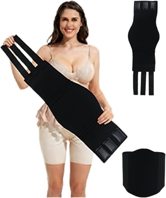 YNEANZD Lipo Foam 360 - Adjustable Ab Board for Post-Surgery Recovery | Black Compression Waist Cincher