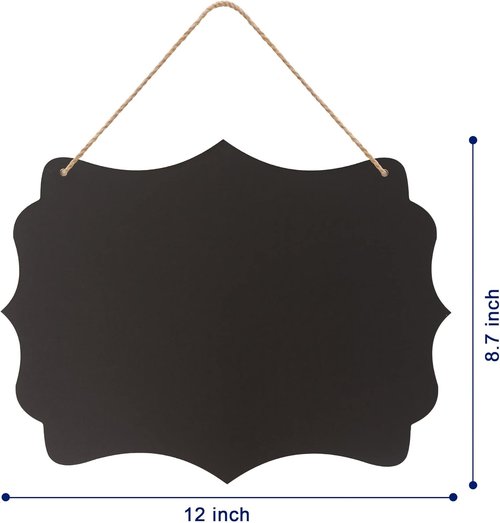 NEWNEWSHOW Erasable Message Board Sign - 8.7x12 Inch Double-Sided Chalkboard for Events & Menus