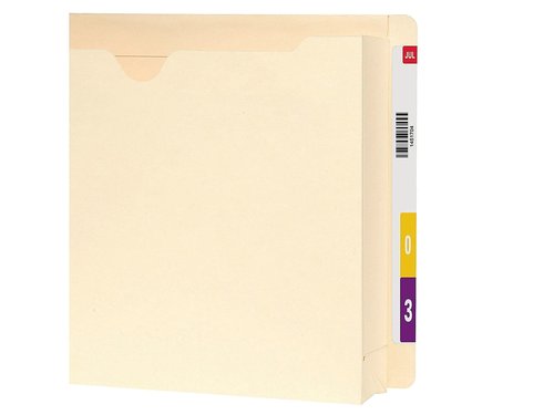 Smead End Tab Expanding File Jacket, Reinforced Straight-Cut Tab, 2" Expansion, Letter Size, Manila, Paper, 25 per Box (76910)