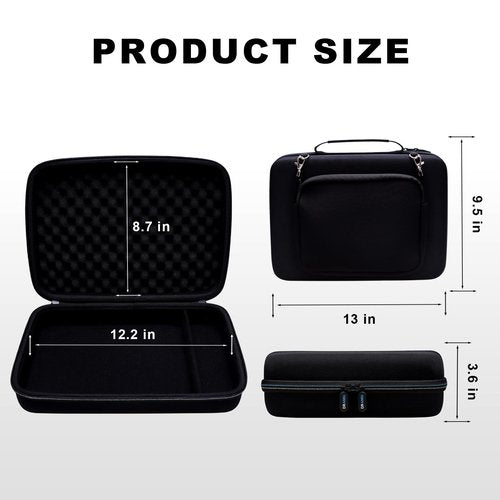 DR·AMIU Hard Case Compatible with Behringer FLOW 8 / Xenyx 1002SFX, Mackie MobileMix 8-channel, Mackie Mix8 / ProFX6v3+ / ProFX6v3 Compact Mixer with Small Storage Bag, Travel Carrying Case
