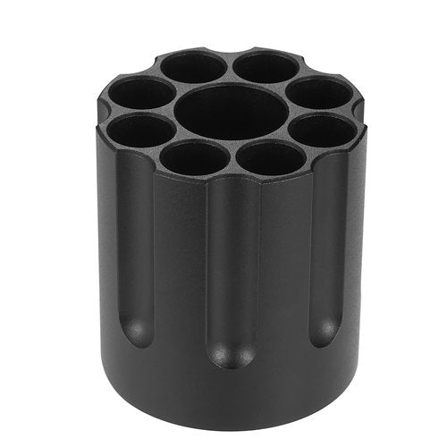 QIAN76 Metal pen holder, Revolver magazine design pencil holder, All aluminum office supplies storage