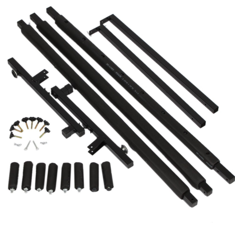 Kuyal Multi-Guitar Display Rack Folding Stand - Band Stage Bass & Acoustic Guitar, Black (7 Holder)