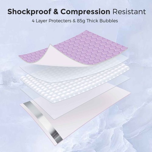 Metronic Large Bubble Mailers 12x15 Inch 40 Pack Waterproof Padded Envelopes Lavender Bubble Envelopes Opaque Cushioning Mailer for Shipping Clothes, Books,Jewelry Makeup Supplies