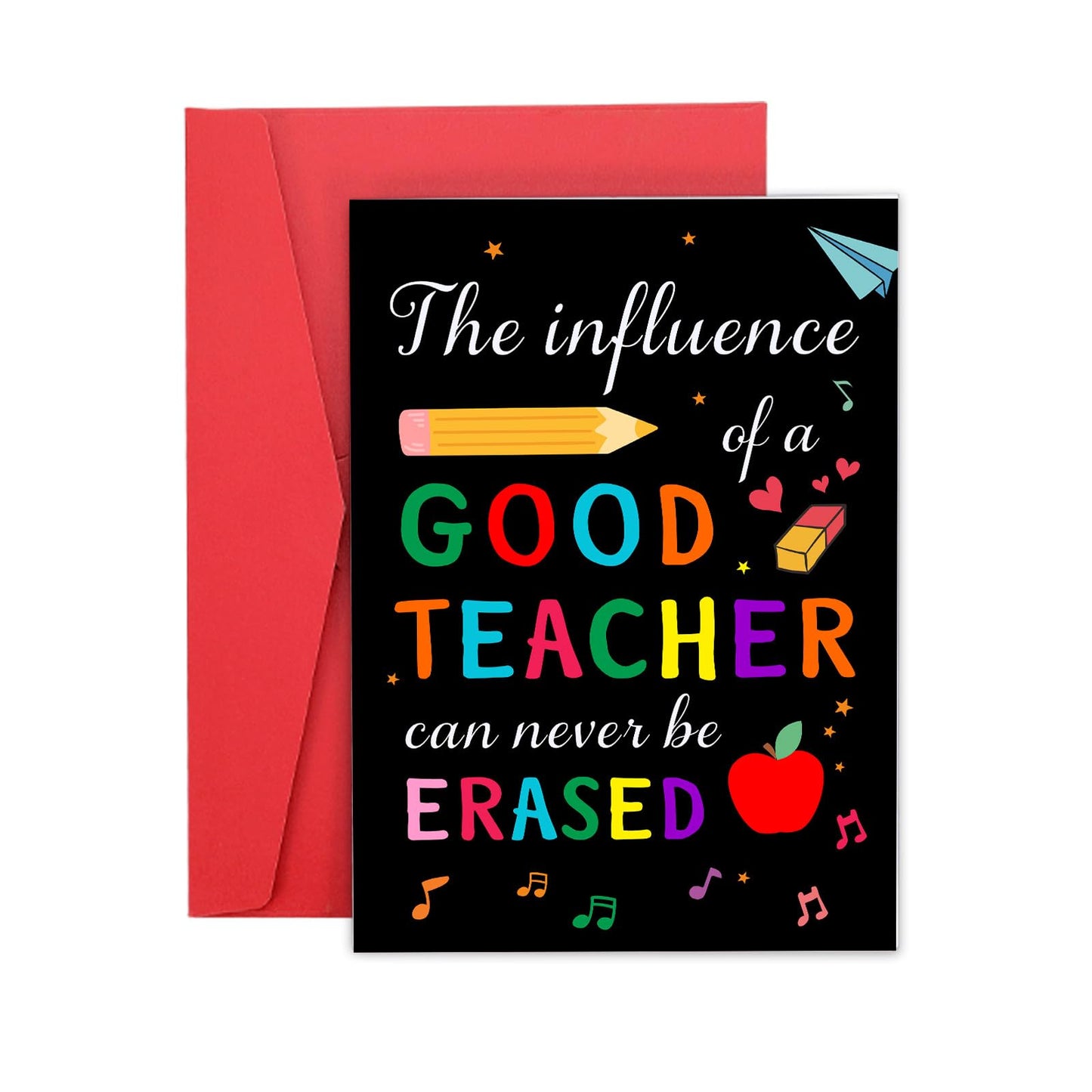 Thank You Teacher Card, Teachers Day Appreciation Cards for Teacher Appreciation High School College Preschool Teachers Gifts Teacher's Day End of Year Back to School First Day of School Cards Bulk