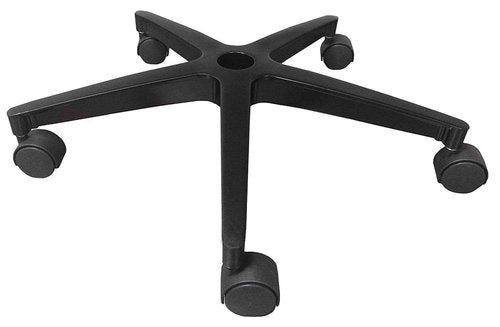 24" Black Aluminum Replacement Chair/Stool Base w/Casters - S4266-1w/C