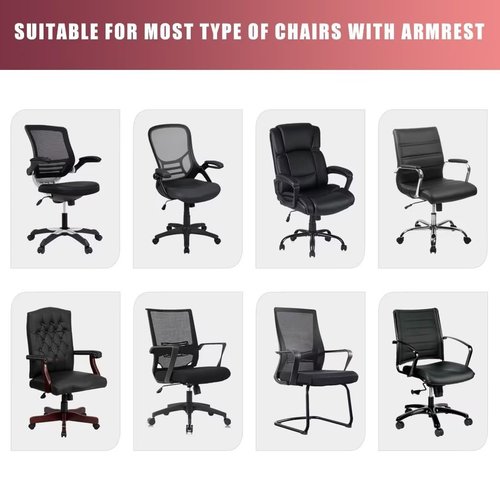 SARAFLORA 4 Pack Office Chair Cover, Stretchable Desk Chair Cover Removable Computer Chair Cover for Office Chair with Zipper Universal Spandex Rotating Chair Cover Anti-dust Chair Slipcover,Black