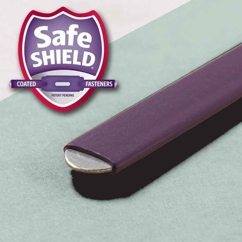 Smead SuperTab Pressboard Fastener Folder with SafeSHIELD Fasteners, 2 Fasteners, Oversized 1/3-Cut Tab, 2" Expansion, Guide Height, Legal Size, Gray/Green, 25 per Box (19981)