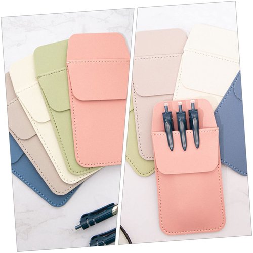 EXCEART Sleeve Protectors Leather Medical Pencil Case Pocket Pencil Holder Pu Man Work Shirt