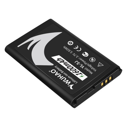 2-Pack for Yealink W56h Battery Upgraded 1500mAh YL-5J Battery for Yealink W56h W59R W76P W56h/p W60P W77P W79P One Talk IP DECT Replacement 3.7V