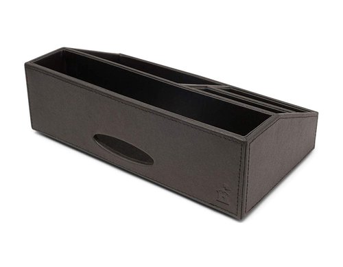 Castle Armory Leatherette Desk Organizer Caddy - Clutter Organizer for Office, Home, Personal, Employee Office Supplies and Accessories (All-in-one Organizer - Stackable)
