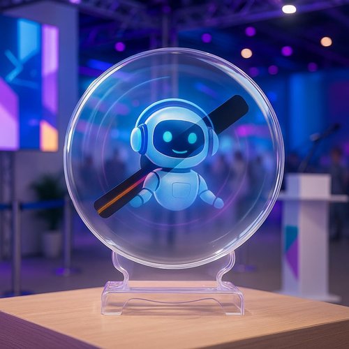Missyou 3D Hologram Fan - 7.9" Holographic Projector with Remote & Speaker for Business Displays | Christmas Tree Ads