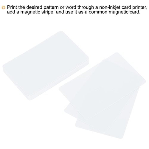 MECCANIXITY 40Pack Blank PVC Cards 20mil ID Cards Blank Credit Cards Plastic Cards Waterproof & Double Sided Printing for ID Badge Printer, Graphics White
