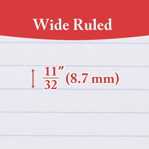 BAZIC Products Filler Paper Loose Leaf Papers 100 ?Sheet, Wide Ruled 3 Hole Punched for Ring Binders, for Office School Student Writing, 36-Pack