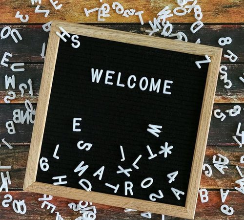 Felt Board 10x10 Inch Letter Board - Perfect for Pregnancy Announcements & Valentine's Gifts