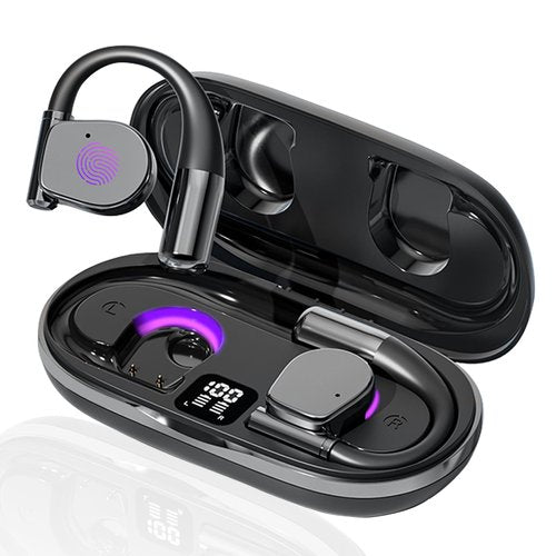 AI Translation Earbuds Real Time,144 Languages 40H Playtime Translator with 5 Translation Modes,No Subscription Required Ear-Hook Earbuds Wireless Earphones for Travel Business Meeting Learning-Black