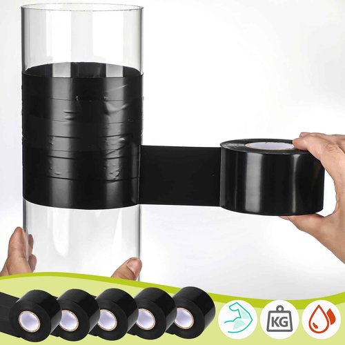 Nuanchu 10pcs 2 Inch x 100ft Corrosion Protection Pipe Tape 8.0mil Weatherproof PVC Pipe Wrap Tape Water Pipes, for Outdoor and Underground Use Leak-Proof Seal