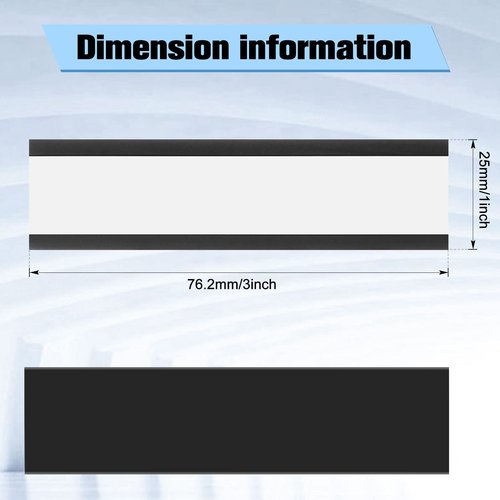 500 Pieces Magnetic Data Card Holders Channel Magnetic Label Holders Labels Racks with Magnets with 500 Protective Films and 1000 Replacement Strips for Metal Racks Shelf Bin (1 x 3 Inch)
