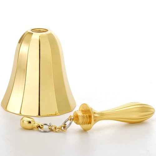 AVLA 3 Pack Hand Bell, 1.7" Loud Call Bell, Brass Dinner Wedding Bell, Steel Antique Alarm Handbell for Classroom, Temple, School, Game, Pet Feeding, Home Decor, Hotel Service, Jingle, Ringing