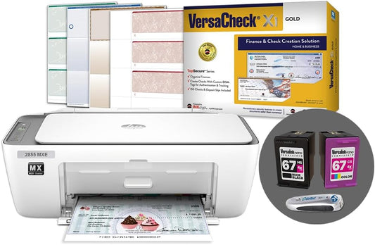 VersaCheck 2855 MXE MICR Color Check Printer Bundle with Gold Check Printing Software | All-in-One Solution