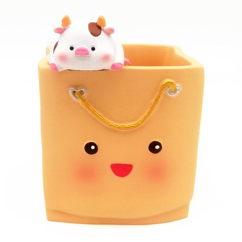 Gosyfeti Pen Holder for Desk Cute, Creative Pencil Cup Organizer for Kids, Cosmetic Brushes Storage Desktop Decoration for Home Office School