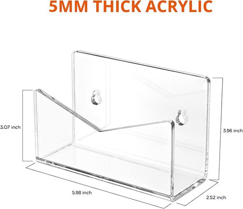 Richboom Acrylic Mail Holder - Clear Envelope Organizer for Desk | Home, Office & School Use