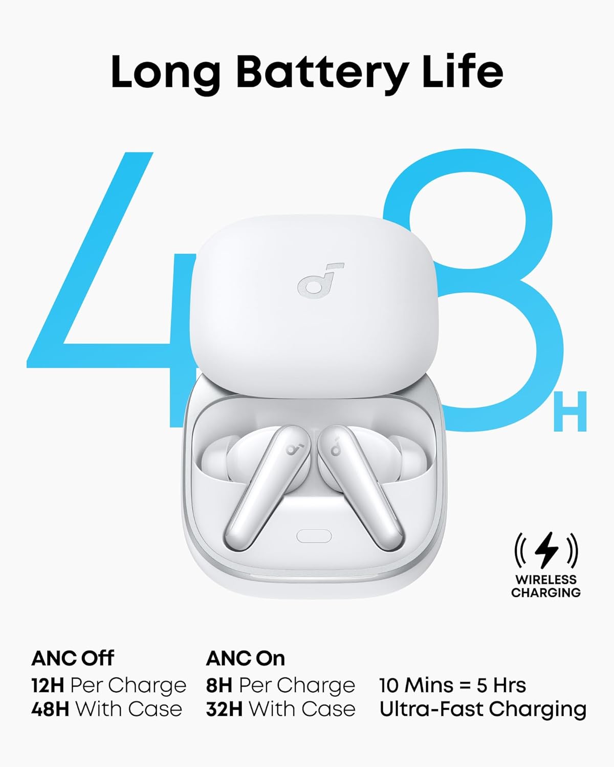 Soundcore Liberty 5 by Anker - Noise-Cancelling Wireless Earbuds with Dolby Audio & 6-Mic AI Calls