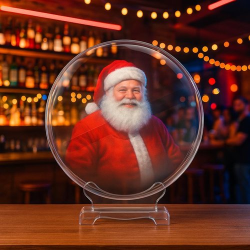 Missyou 3D Hologram Fan - 7.9" Holographic Projector with Remote & Speaker for Business Displays | Christmas Tree Ads