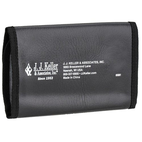 Compact Vinyl Document Holder, 6" x 8" - Stores 36 Documents, Fits in Most Truck Compartments, Durable Vinyl Cover with 2-Snap Closure, Black, J. J. Keller & Associates, Inc.