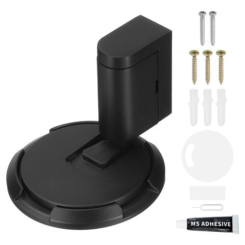 uxcell 4Pcs Magnetic Door Stopper, Silent Magnetic Floor Door Stop with Adhesive, Mechanical Floor Door Stop Shock Absorbing for Bedroom Office Bathroom, Black