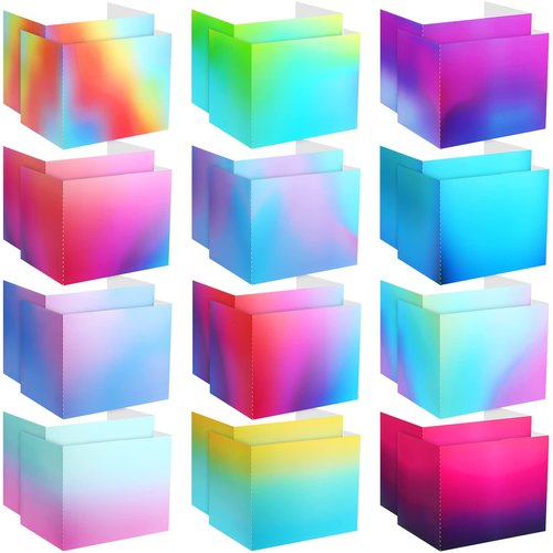SATINIOR 24 Pcs Privacy Folders for Students, 12 Colors Desk Dividers Classroom Privacy Boards, Testing Dividers for Classroom Bulk, Study Panel for School Teacher Student(Bright Style)