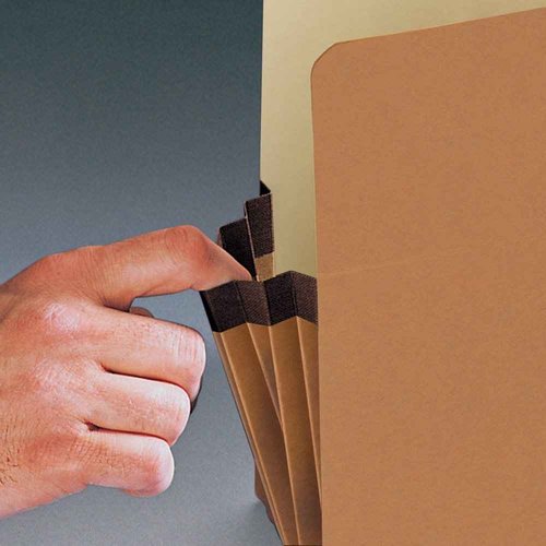 Smead File Pocket, Straight-Cut Tab, 3-1/2" Expansion, Letter Size, Redrope, 25 per Box (73224)