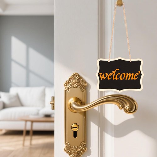 Mini Chalkboard Signs 25-Pack by [Brand Name] - Double-Sided Wooden Message Boards with 8 Chalks & 32 Stickers for Weddings, Parties, and More