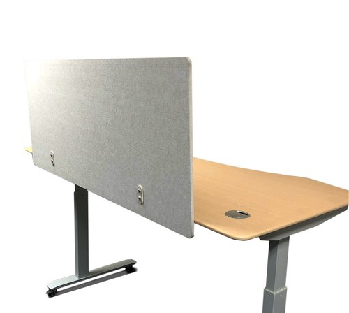 ApexDesk Artsonic 54-Inch Dual-Use Modesty Vanity Panel Divider Made of Polyester Fiber with Clamps for Standing Desk (54", Beige)